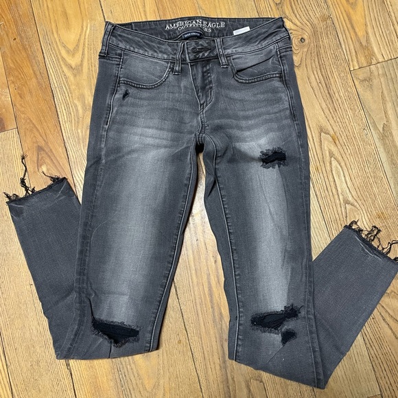 American Eagle Outfitters Denim - Grayish-black skinny AE Jeans